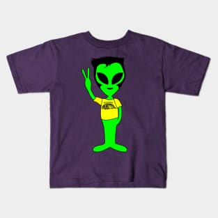 Peace Alien - Wolverines Animal Fan T-Shirt Kids T-Shirt